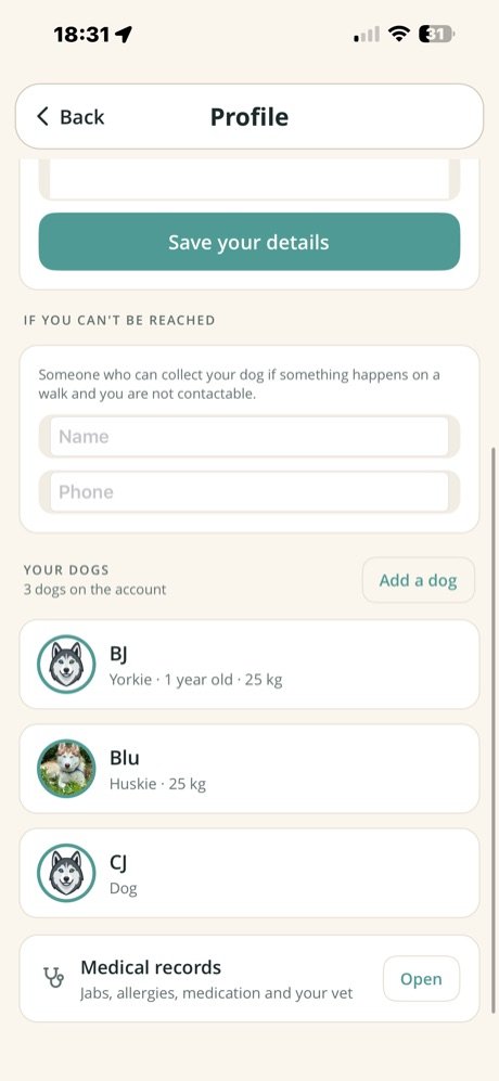 The dogs on the account